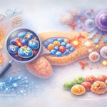 סוכרת מסוג 1: תאי הבטא בלבלב נפגעים ומסמנים למערכת החיסונית לתקוף. גרפיקה : AI