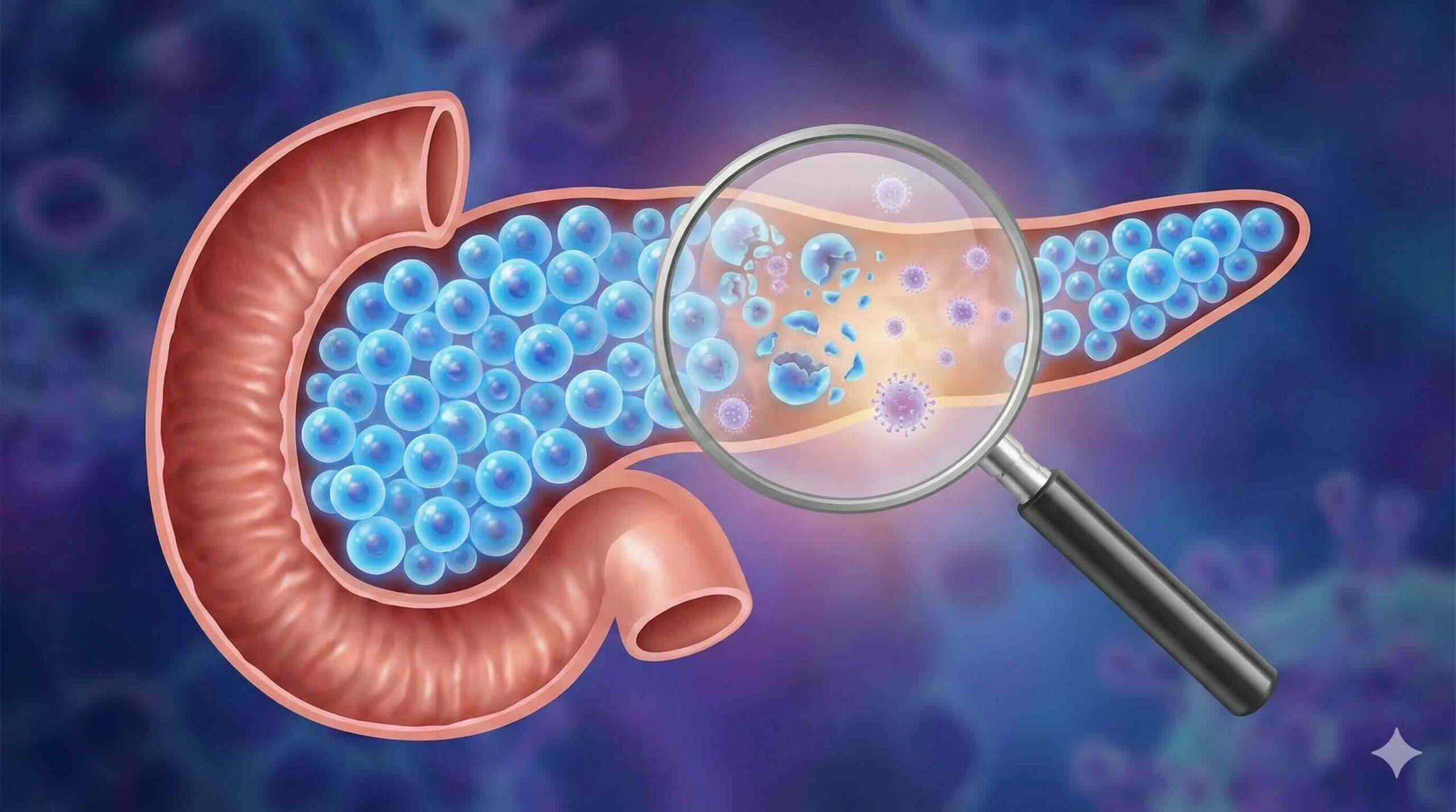לבלב ותאי הביטא שבתוכו מותקפים על ידי אנטרוירוס כשלב בהתפתחות סוכרת סוג 1